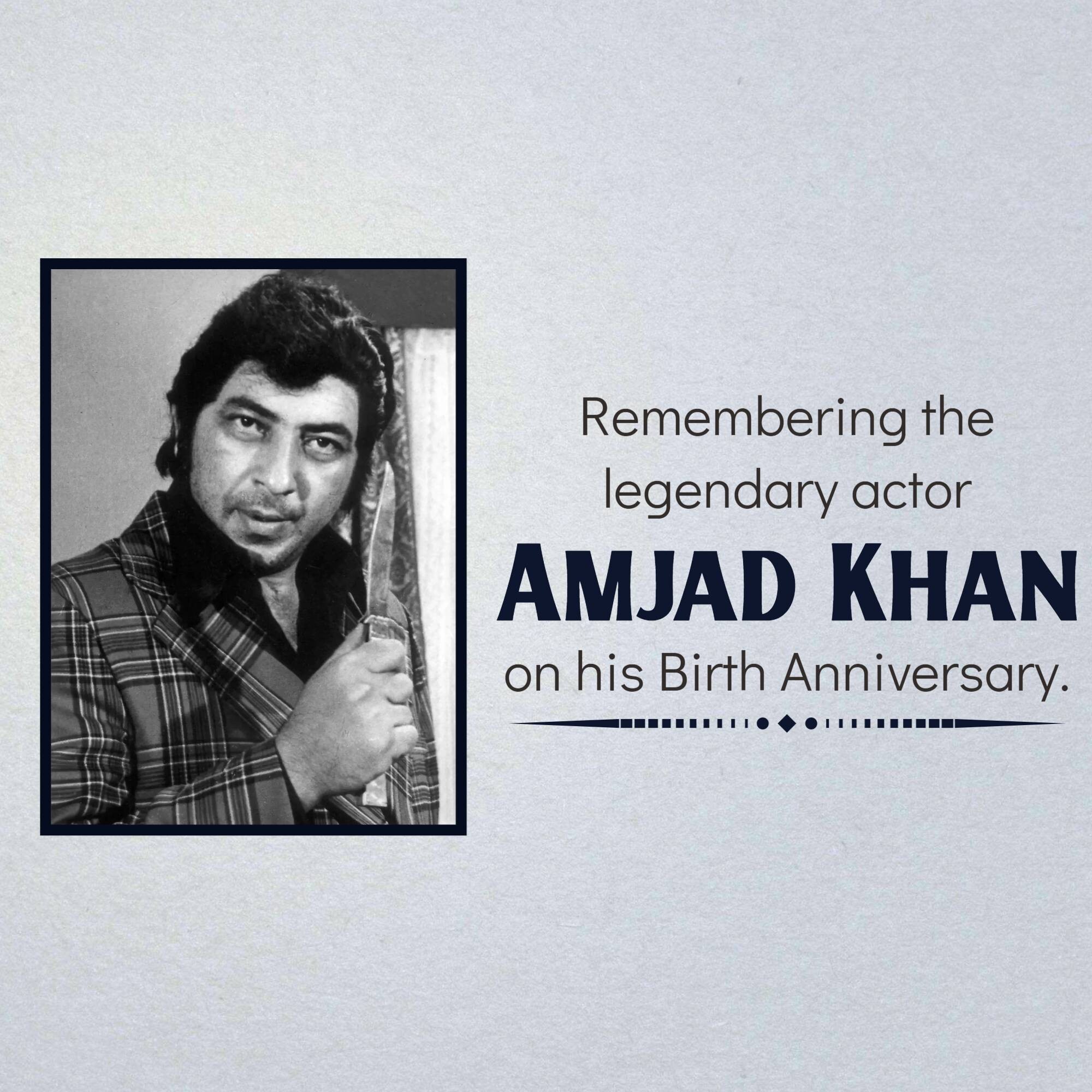 Amjad Khan Jayanti