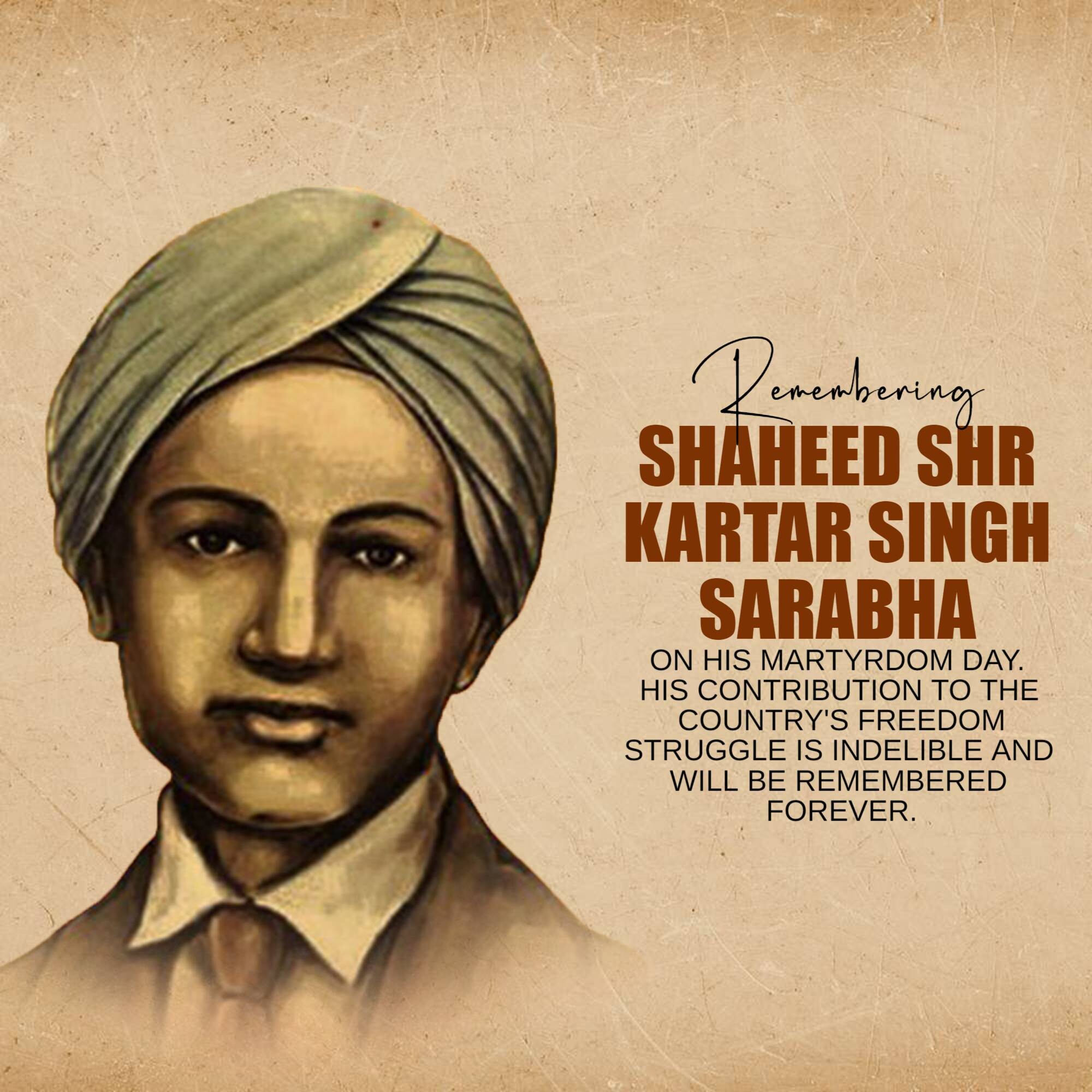 Kartar Singh Sarabha  Martyrdom Day