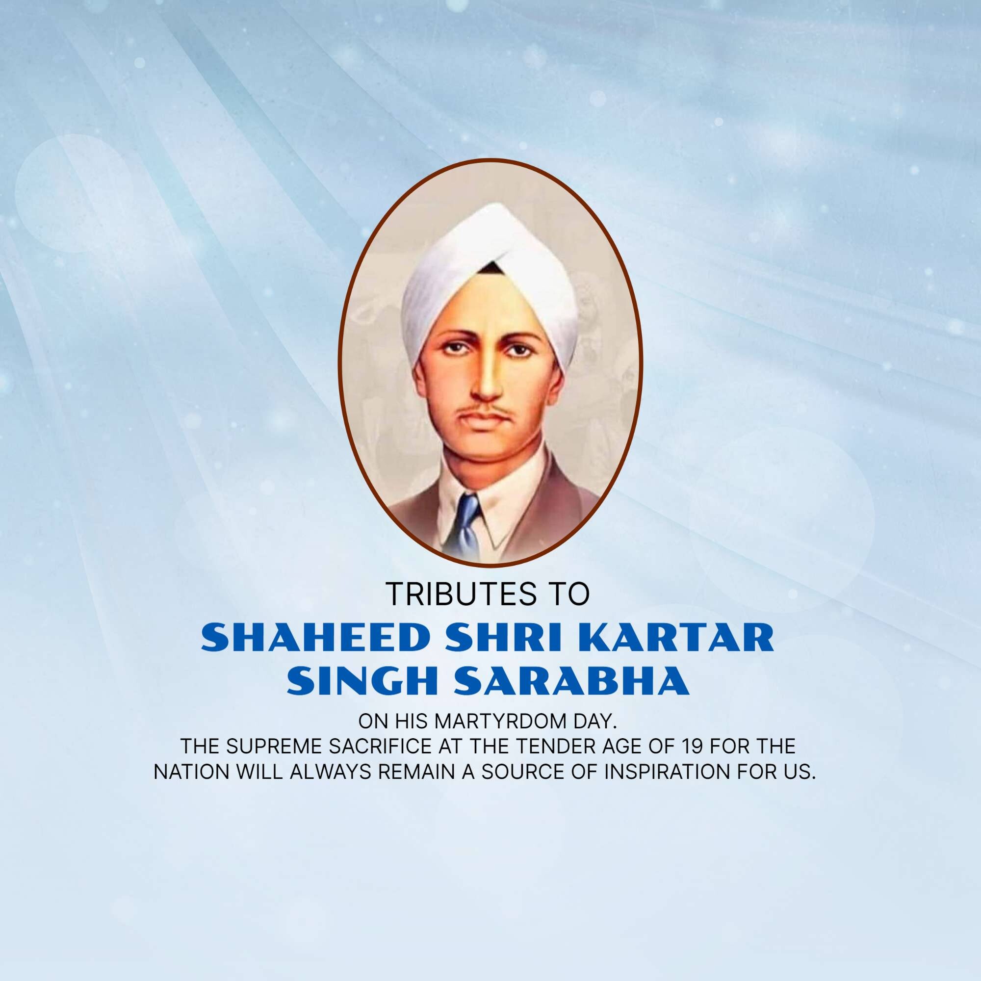 Kartar Singh Sarabha  Martyrdom Day