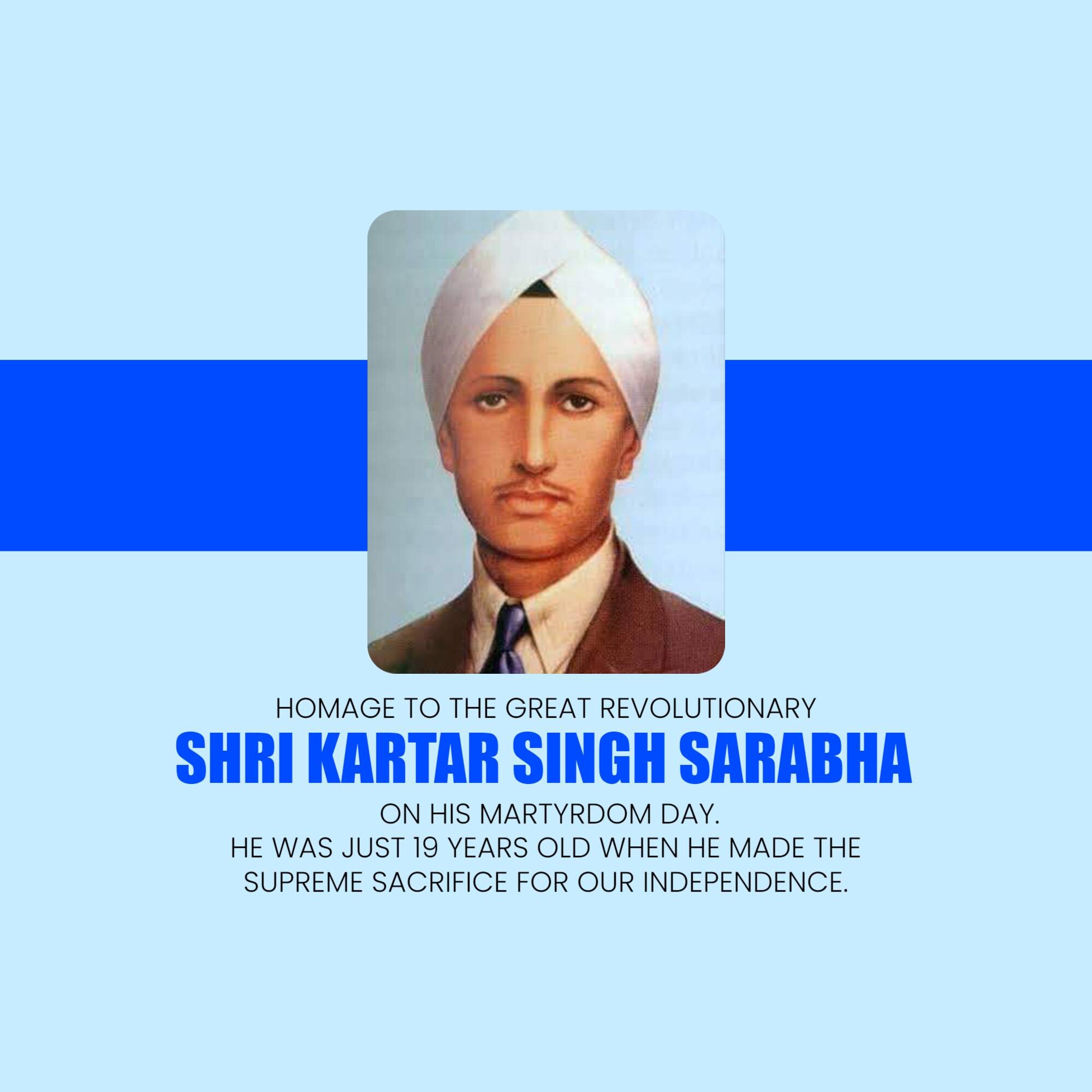 Kartar Singh Sarabha  Martyrdom Day