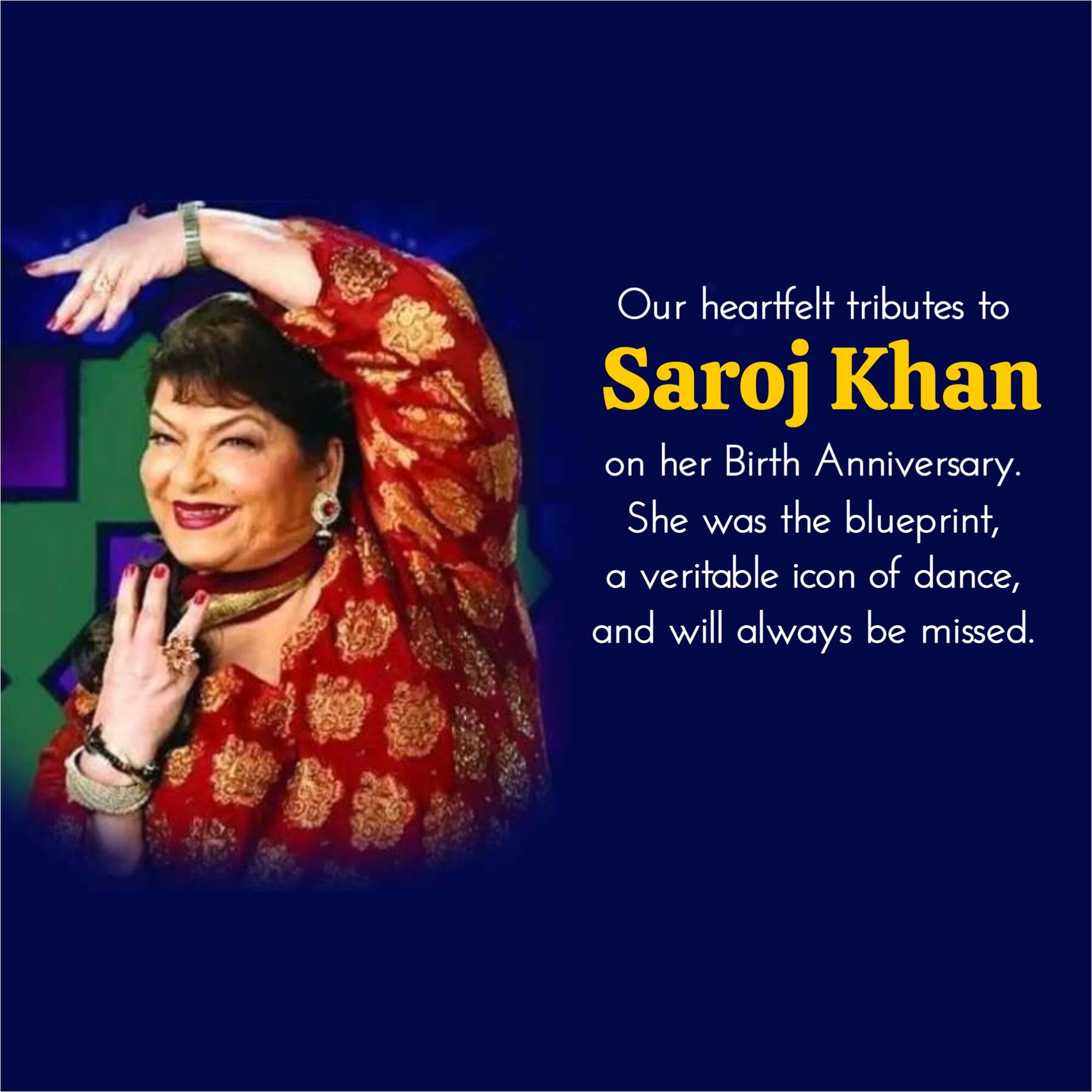 Saroj Khan Birth Anniversary