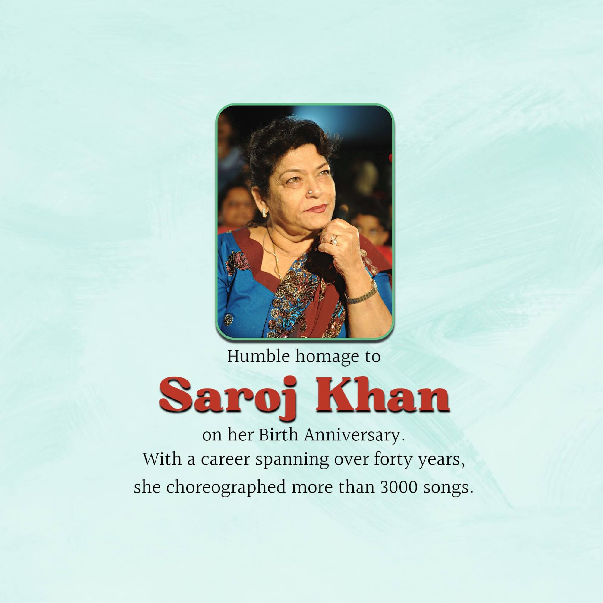Saroj Khan Birth Anniversary