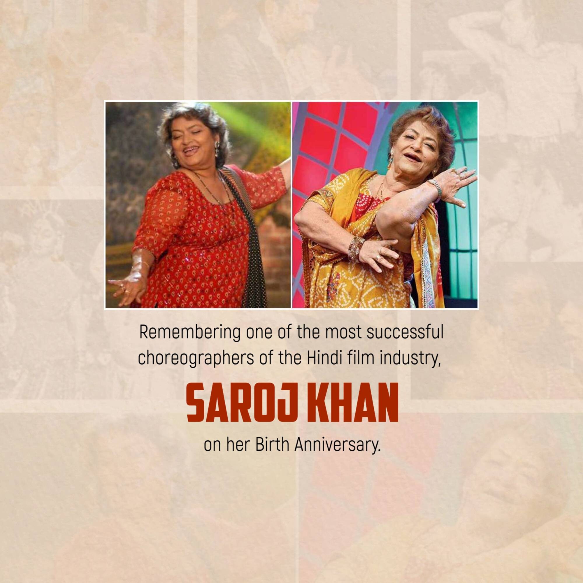 Saroj Khan Birth Anniversary