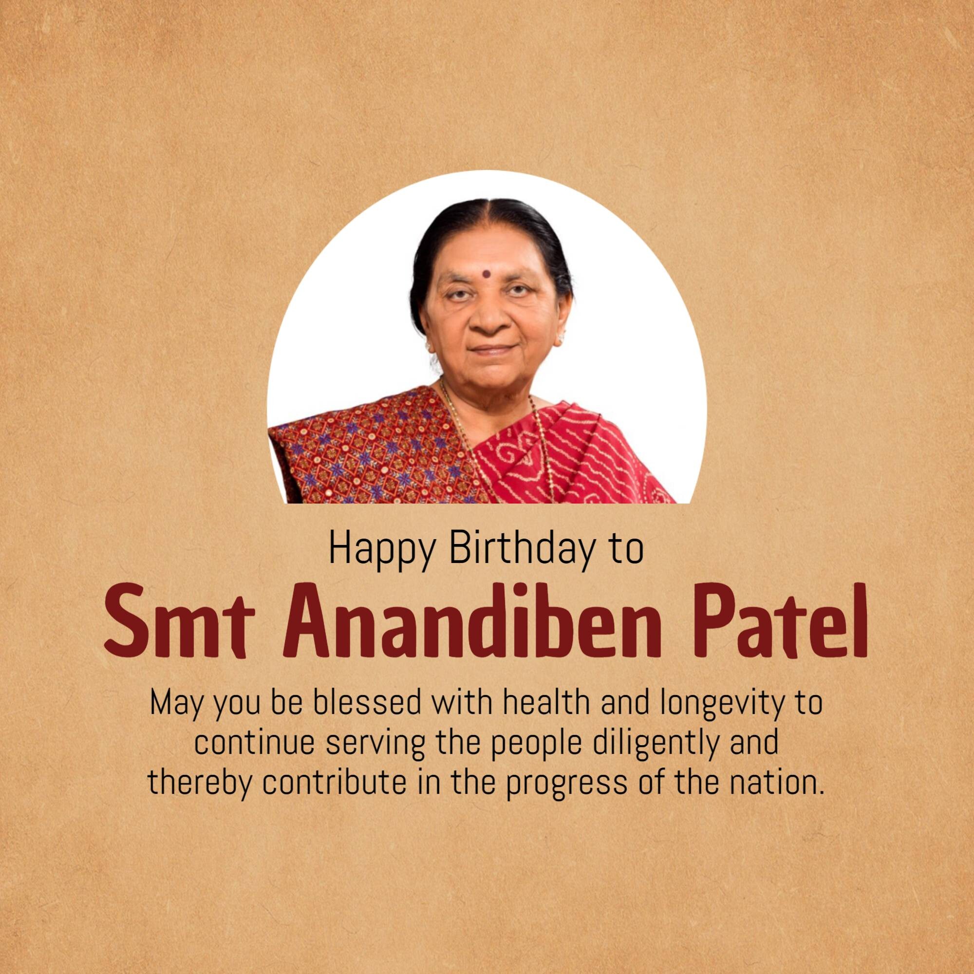 Anandiben Patel Birthday