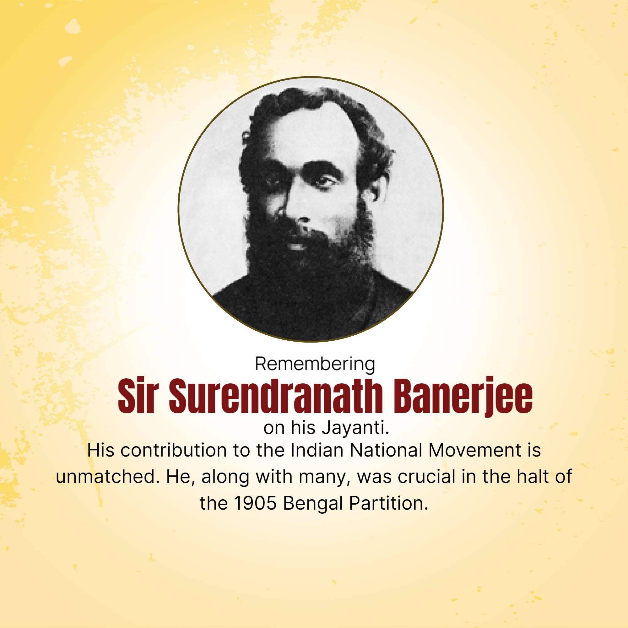 Surendranath Banerjee Jayanti