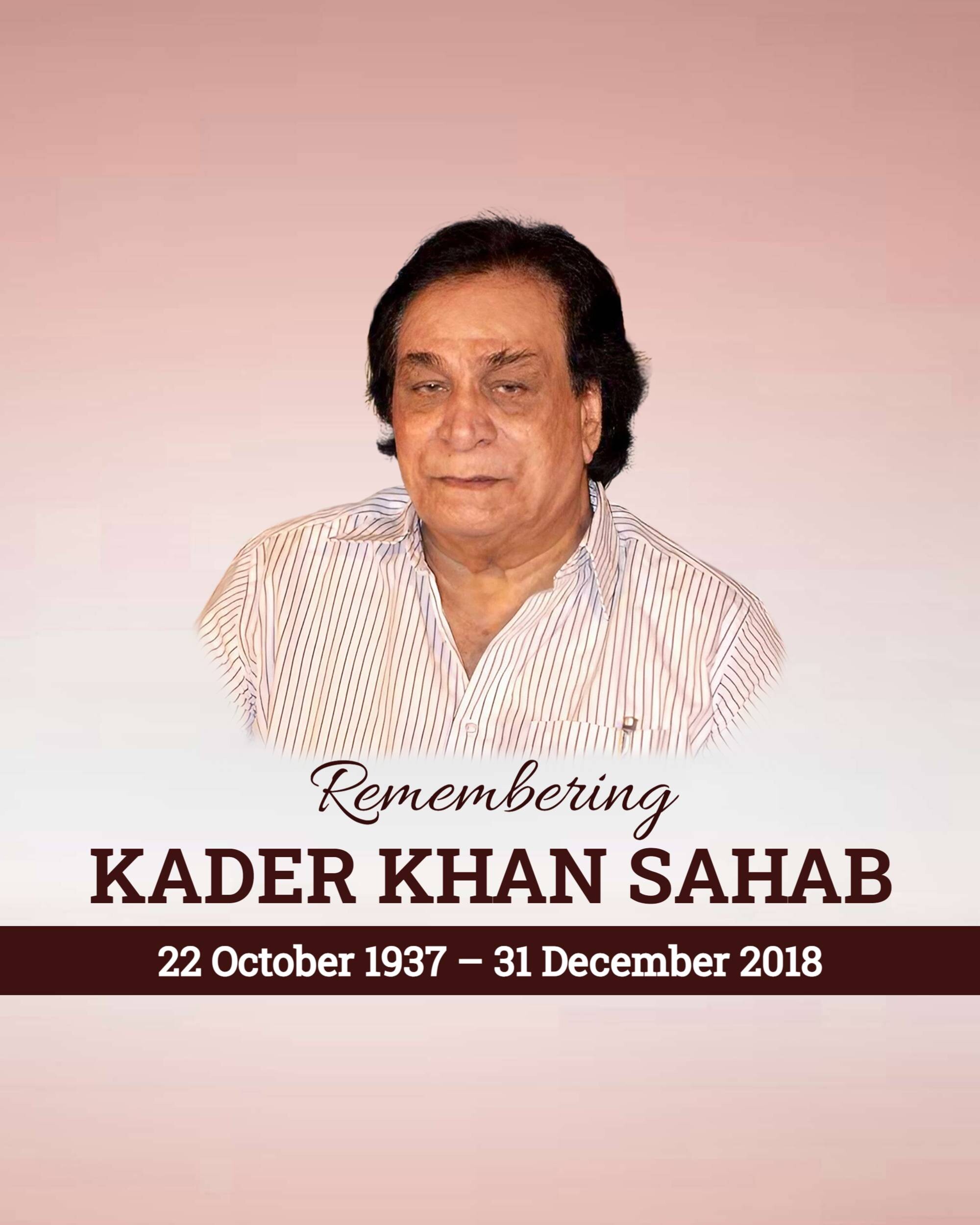 Kader Khan Death Anniversary