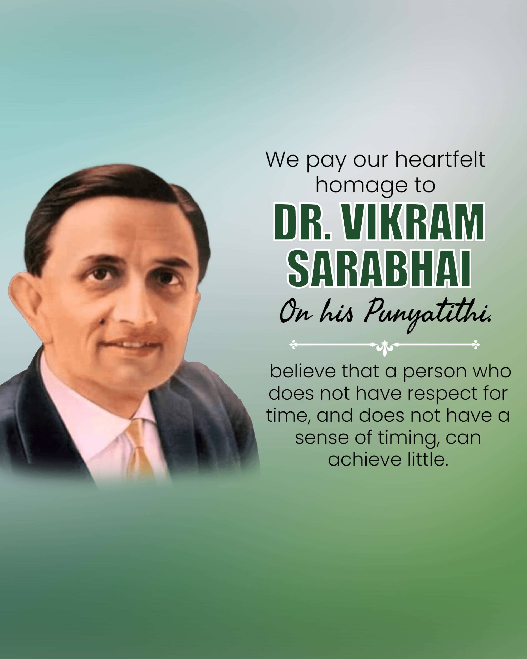 Dr Vikram Sarabhai Punyatithi
