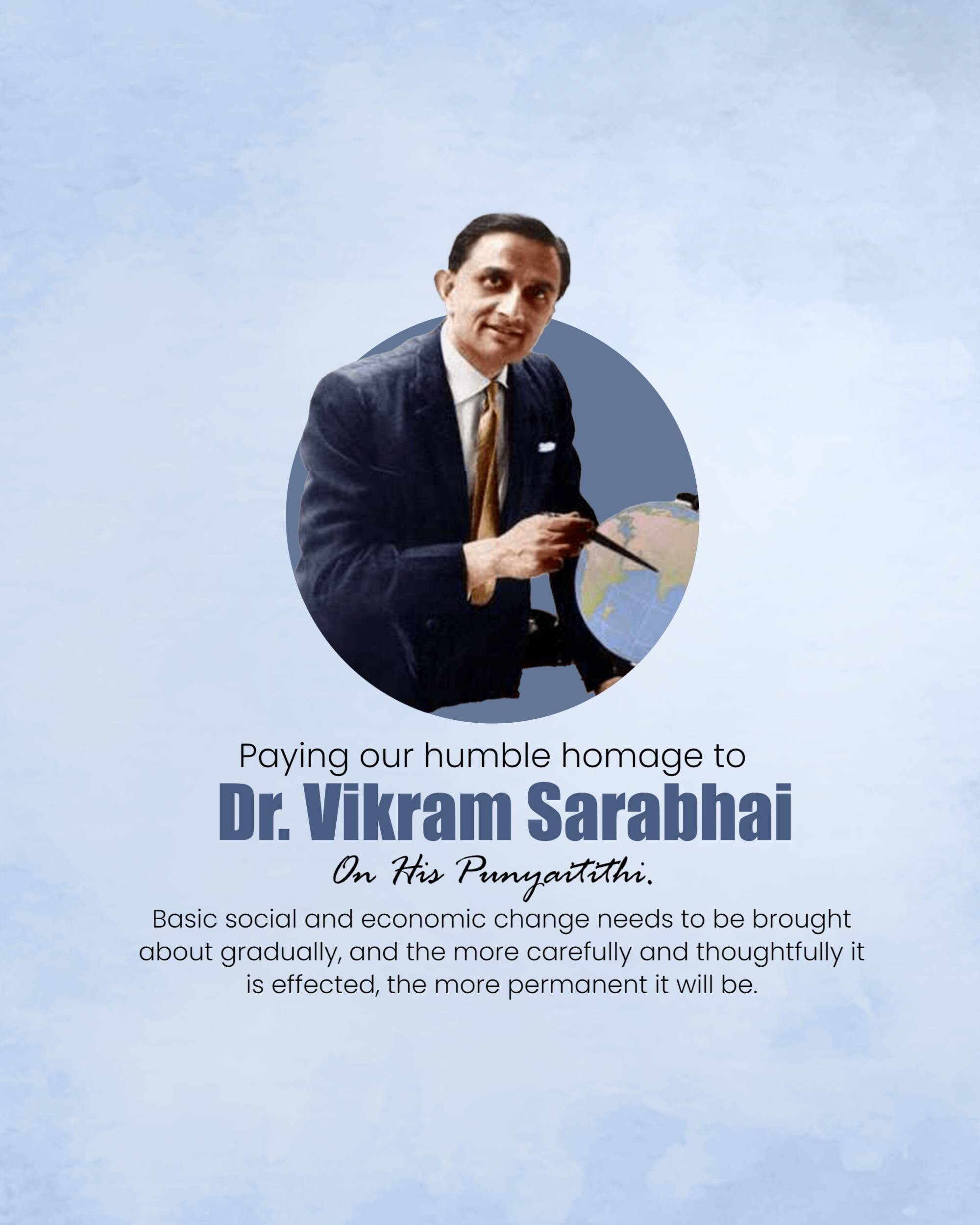 Dr Vikram Sarabhai Punyatithi