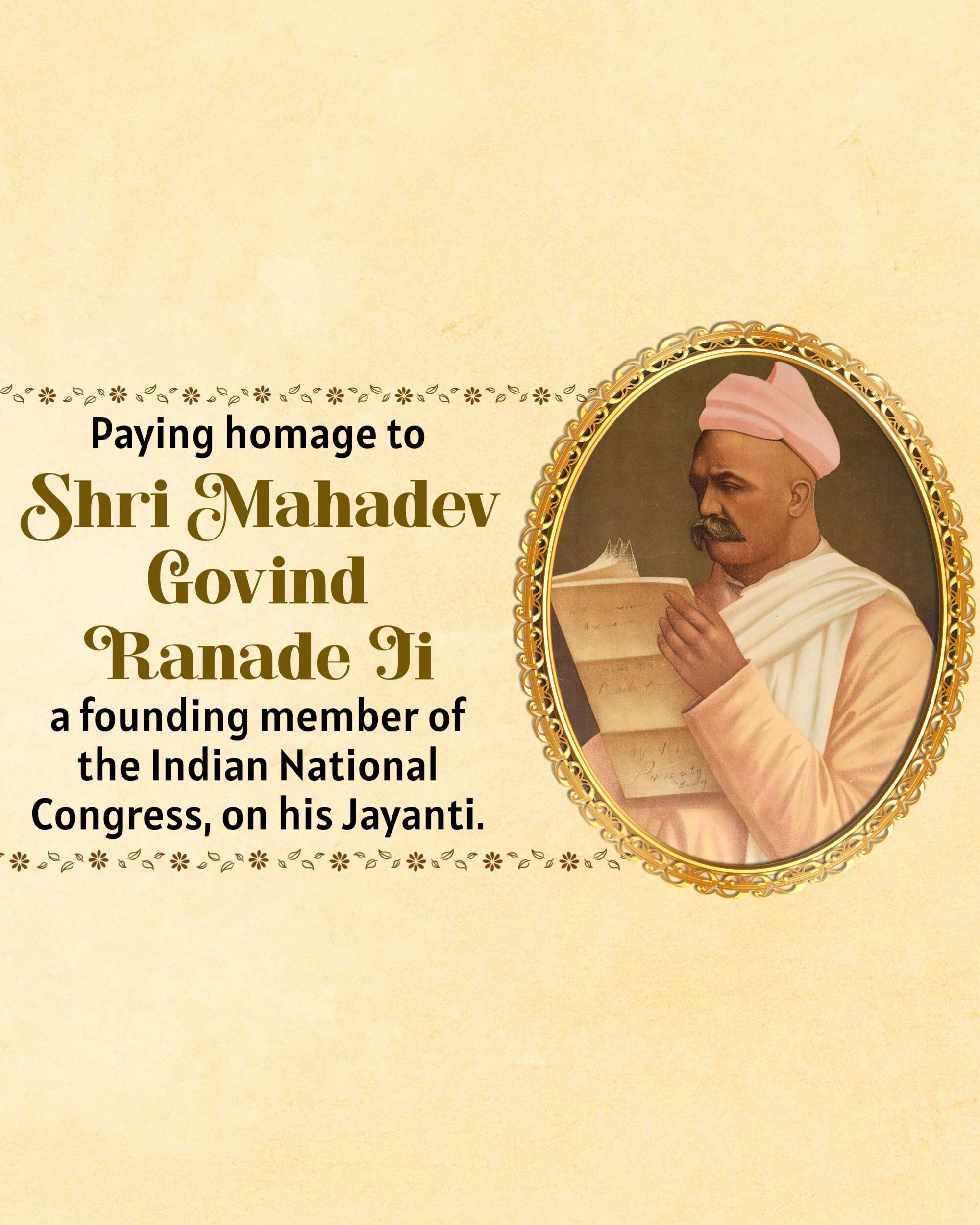 Mahadev Govind Ranade Jayanti