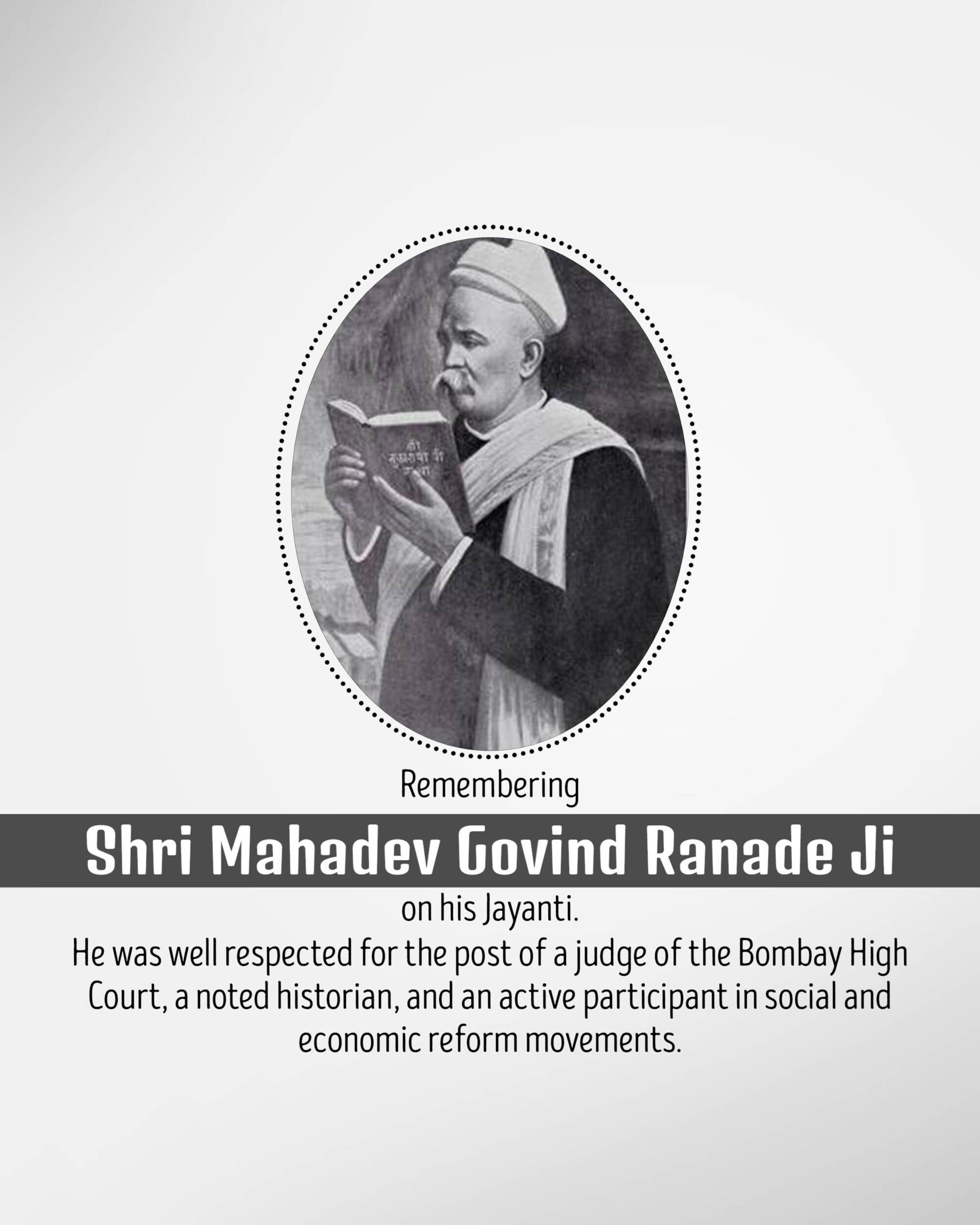 Mahadev Govind Ranade Jayanti
