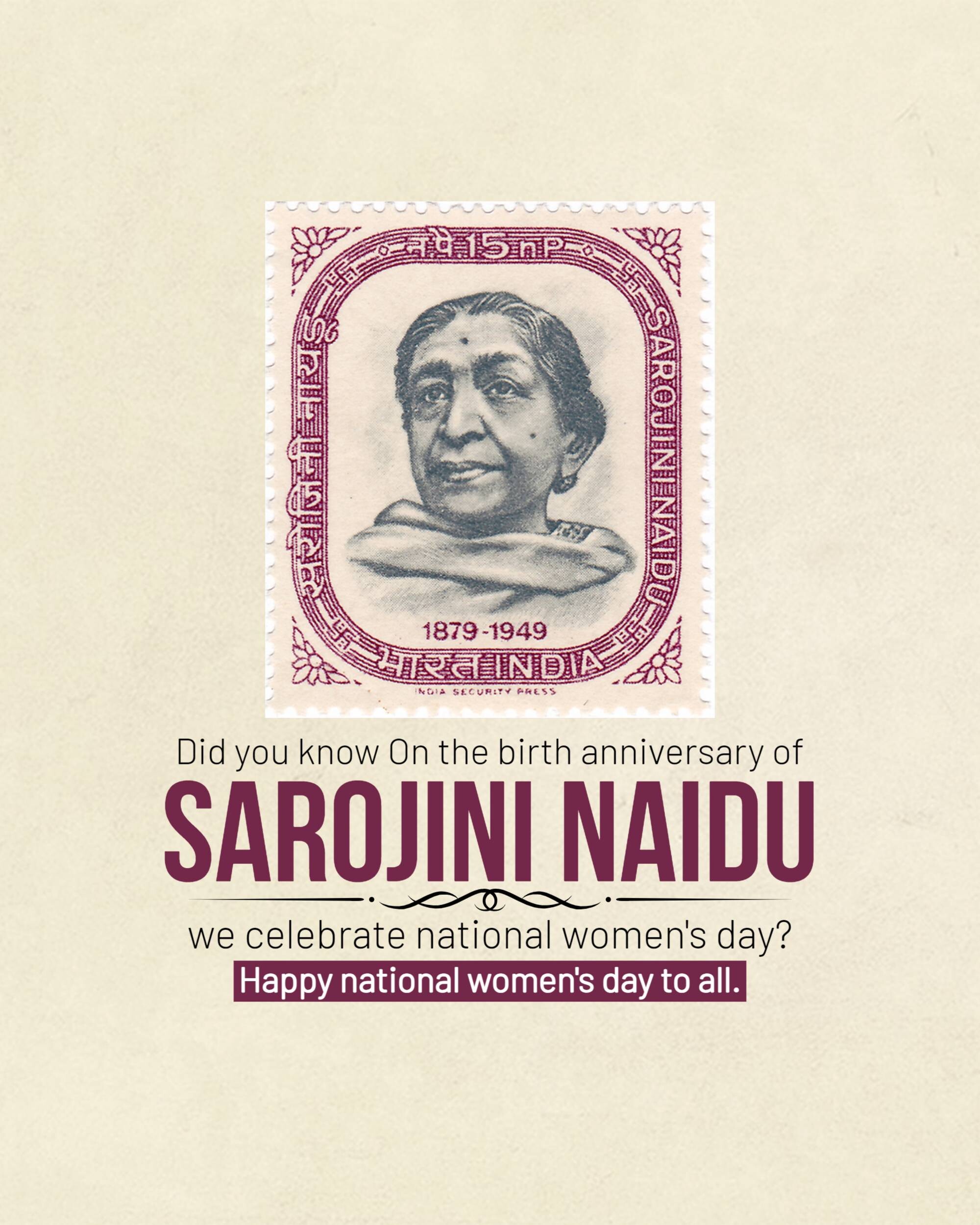 Sarojini Naidu Birth Anniversary