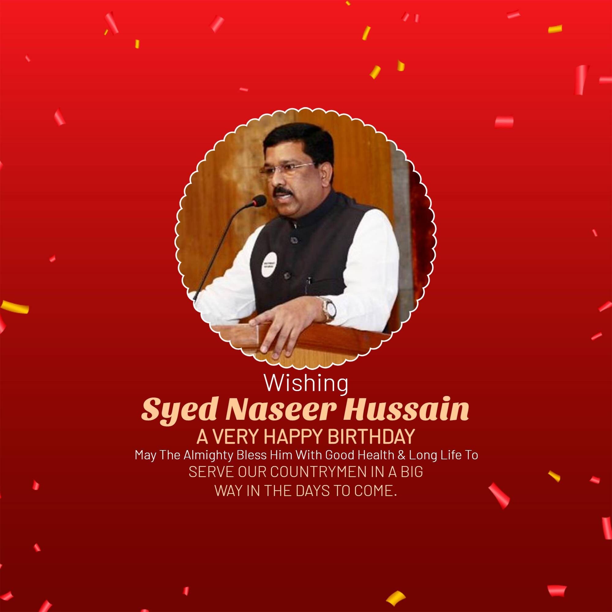 Syed Naseer Hussain Birthday