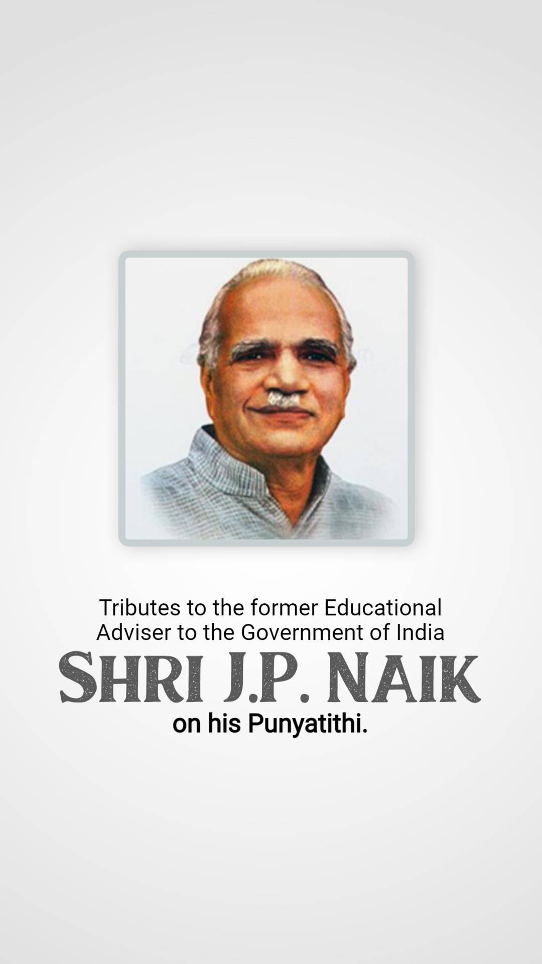 Shri Jayant Pandurang Naik Punyatithi