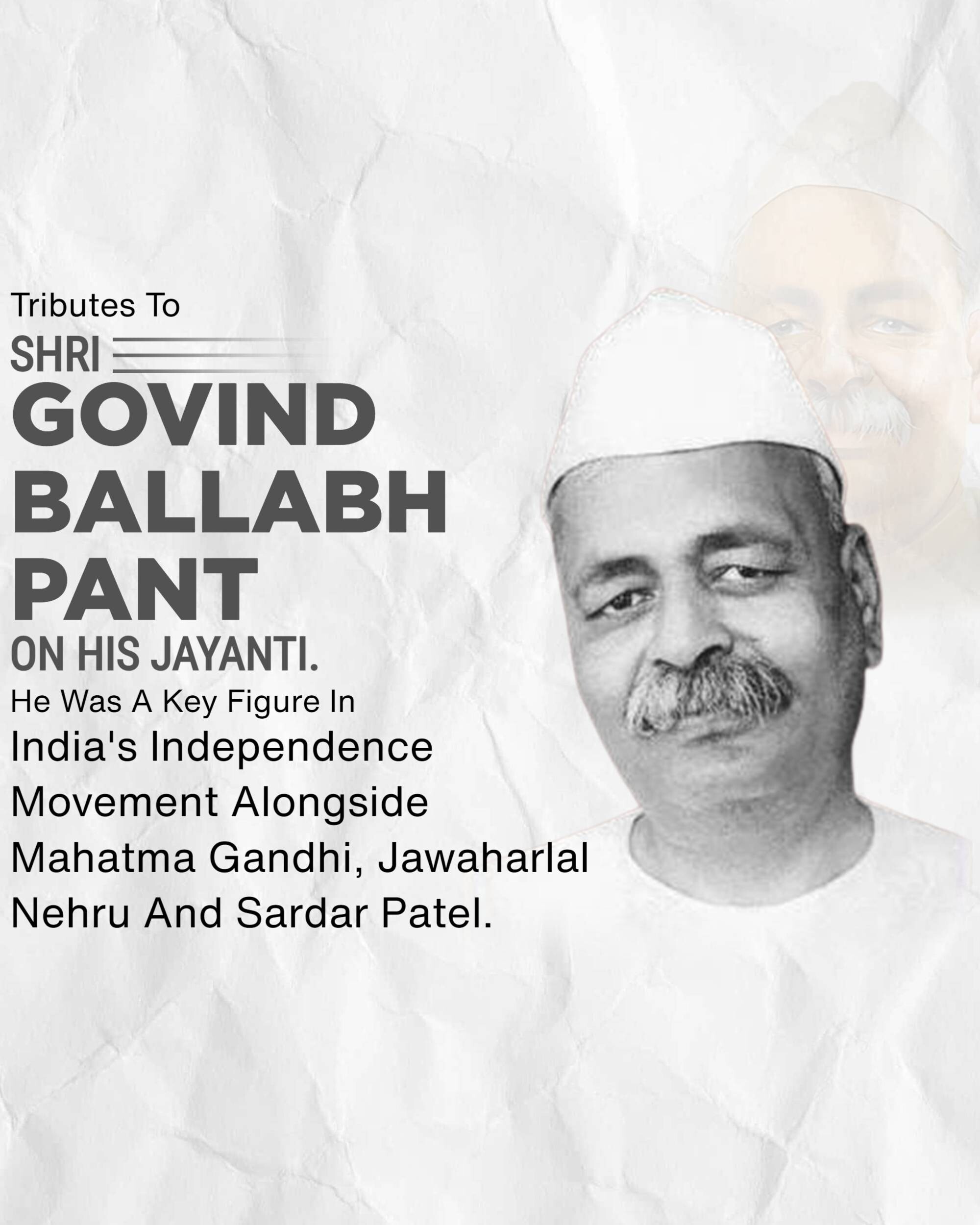 Govind Ballabh Pant Jayanti