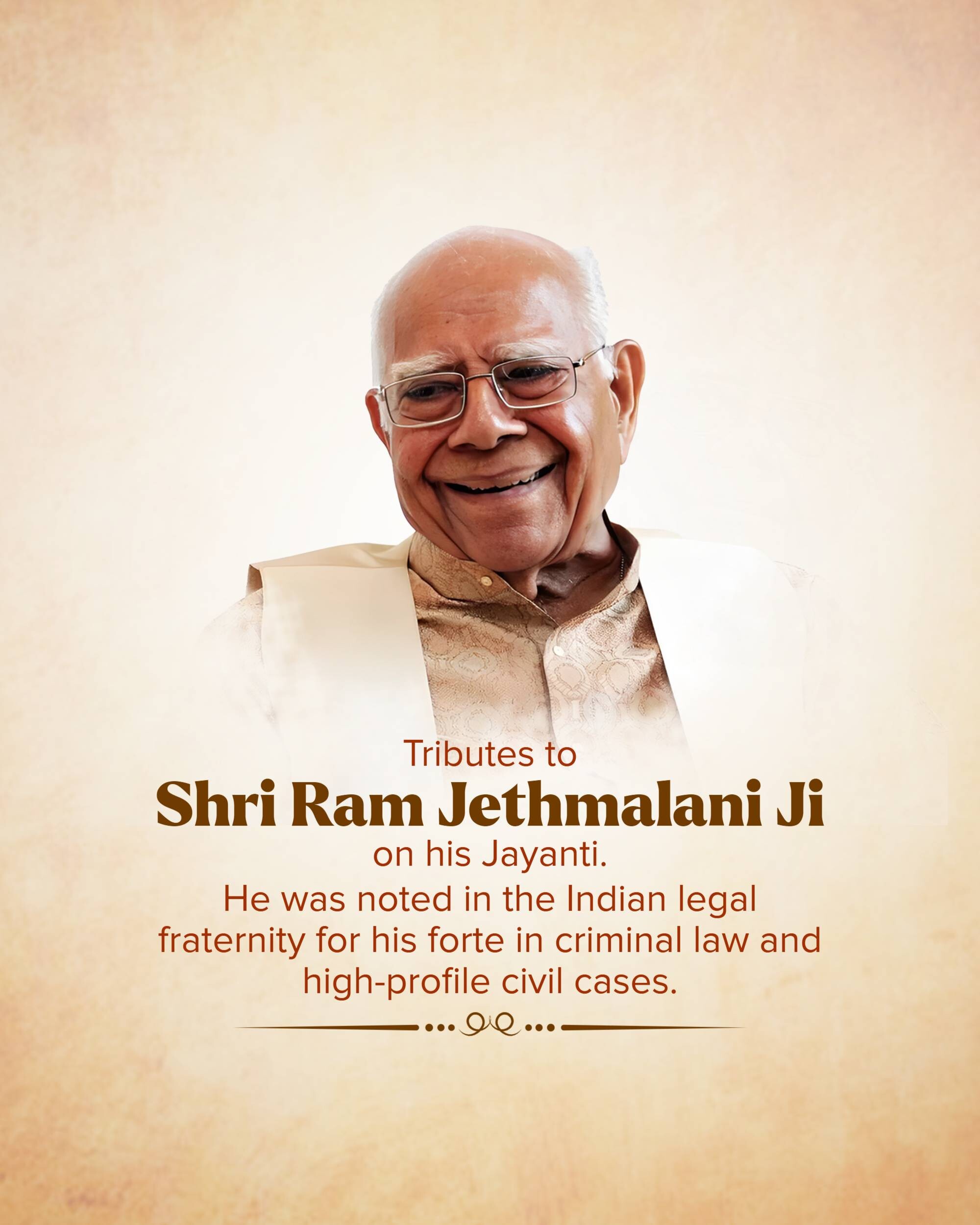 Ram Jethmalani Jayanti