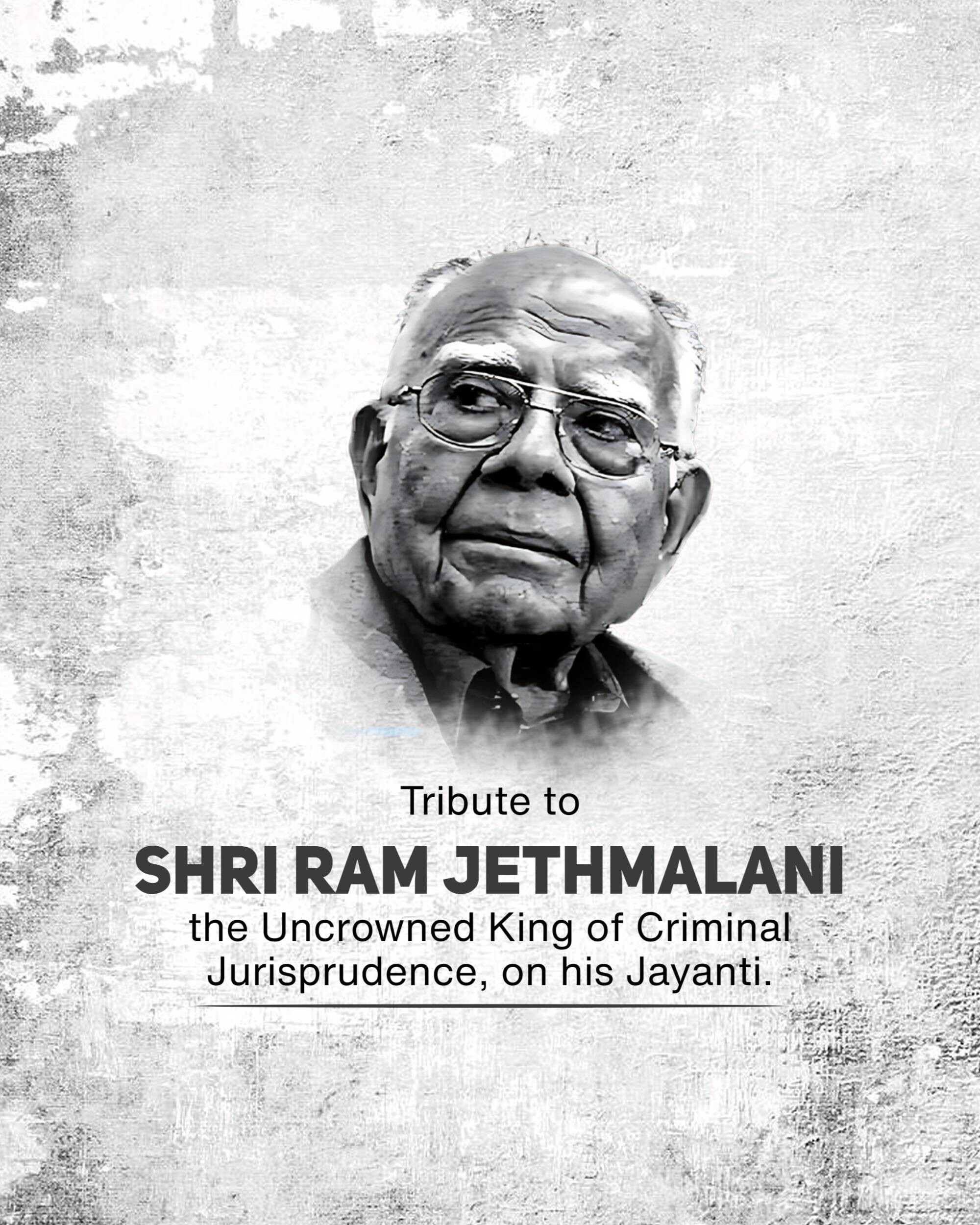 Ram Jethmalani Jayanti