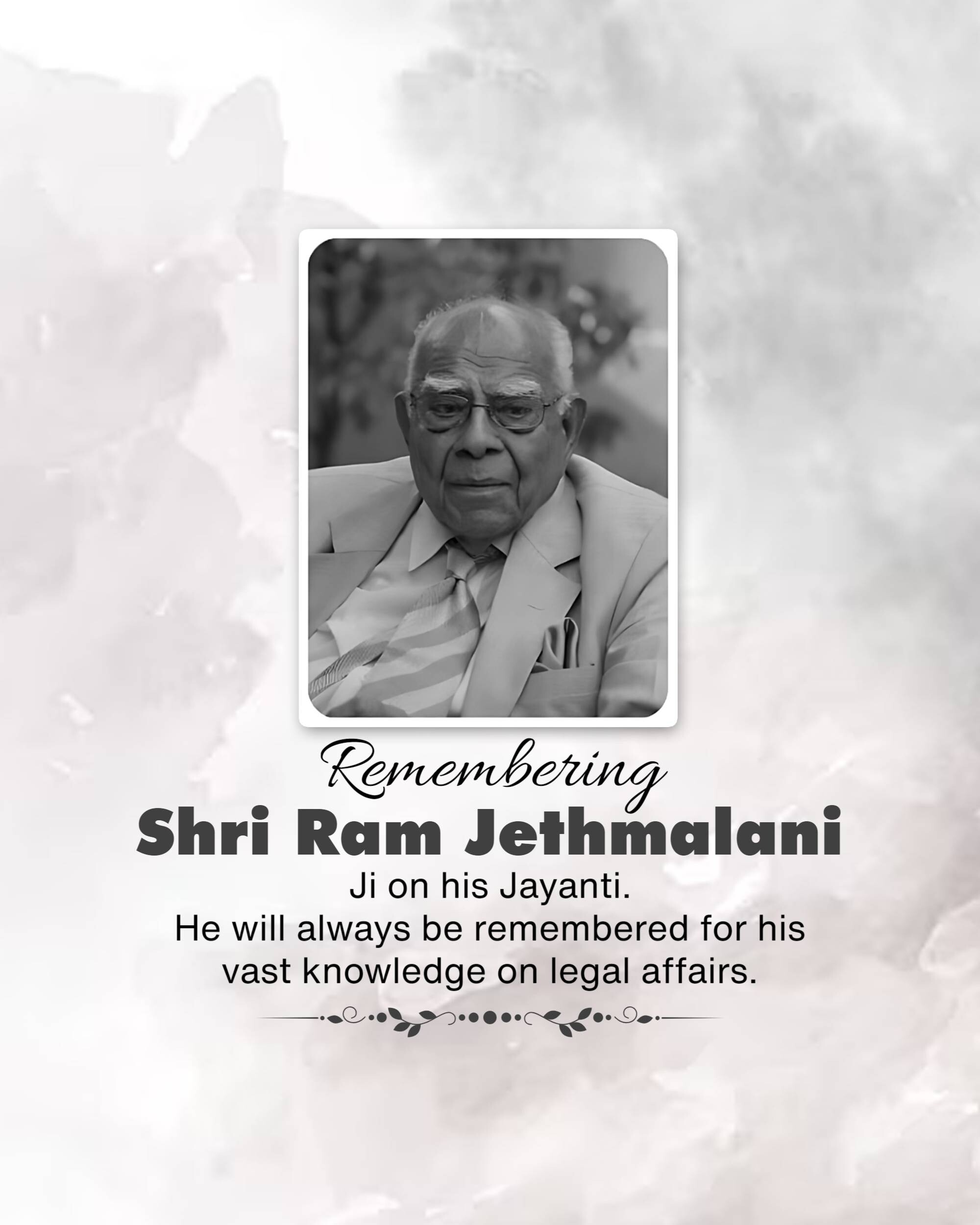 Ram Jethmalani Jayanti