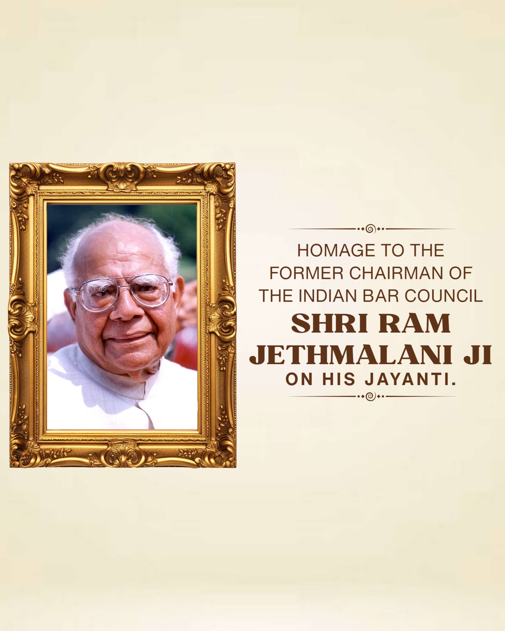 Ram Jethmalani Jayanti