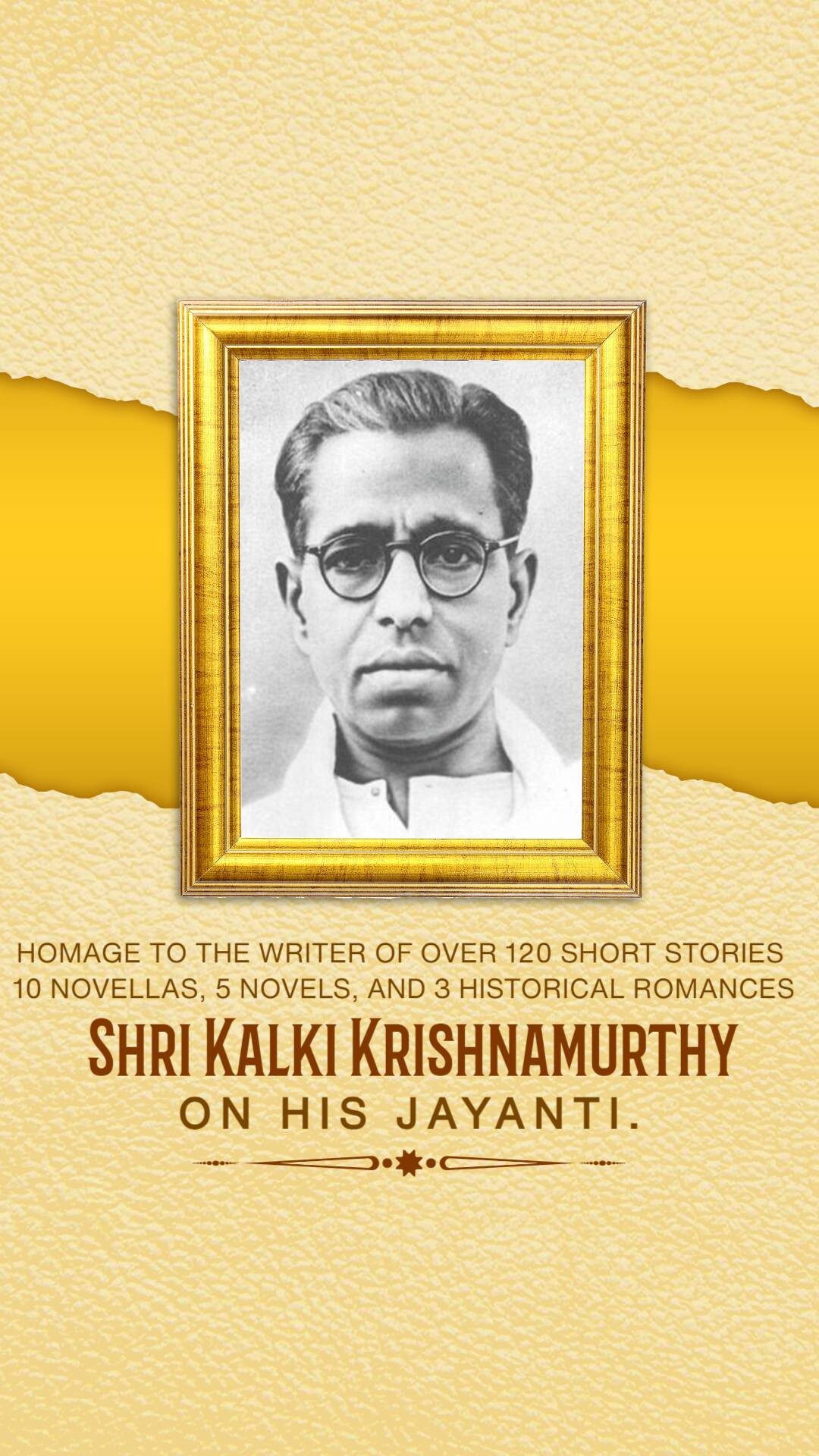 Kalki Krishnamurthy Jayanti