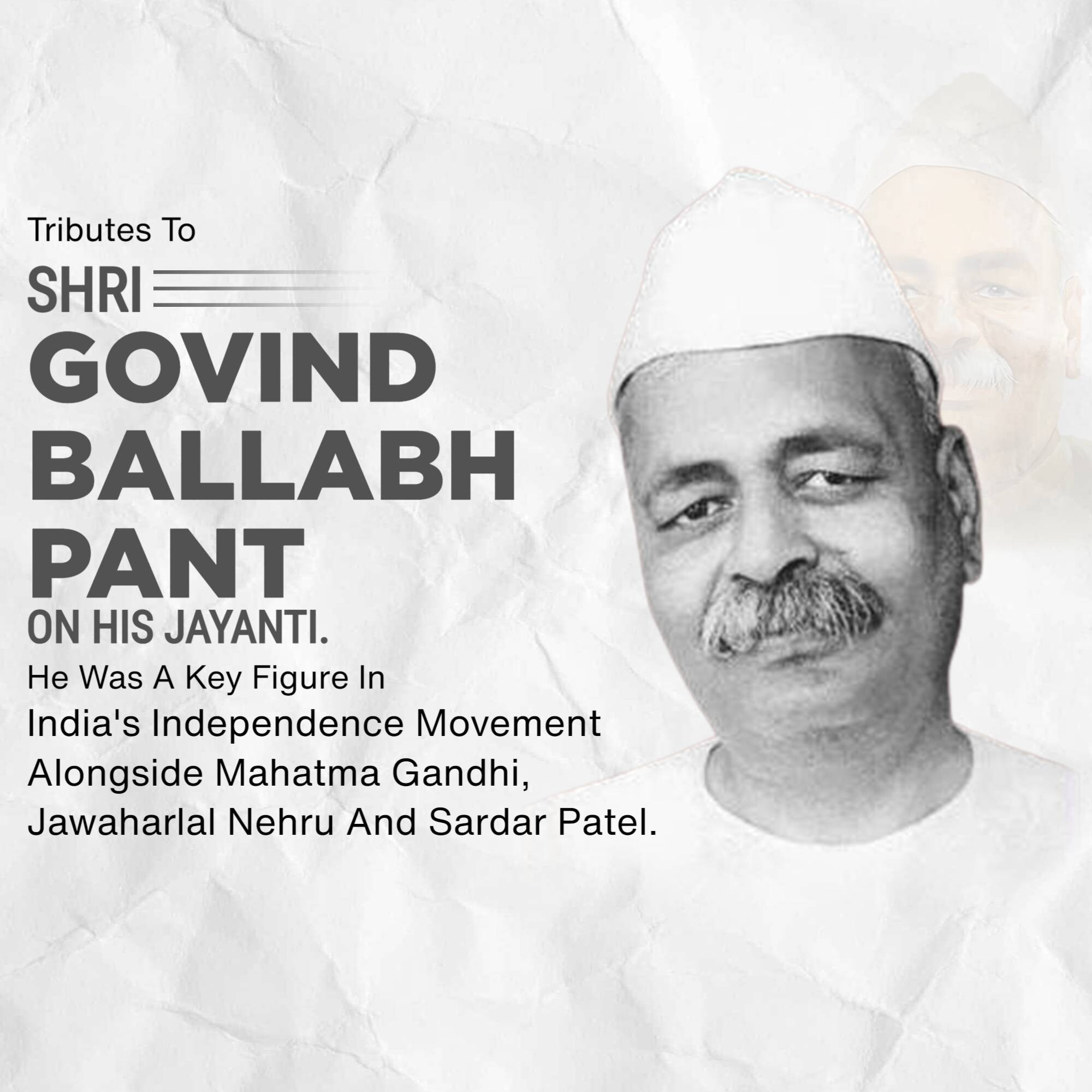 Govind Ballabh Pant Jayanti