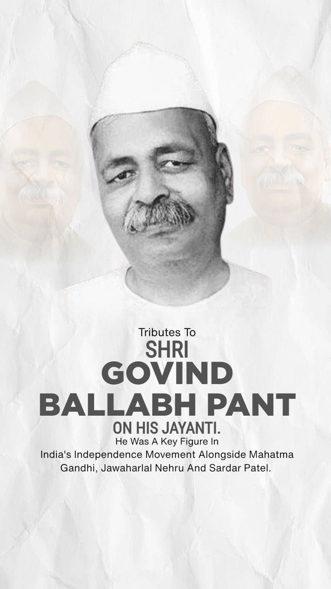 Govind Ballabh Pant Jayanti