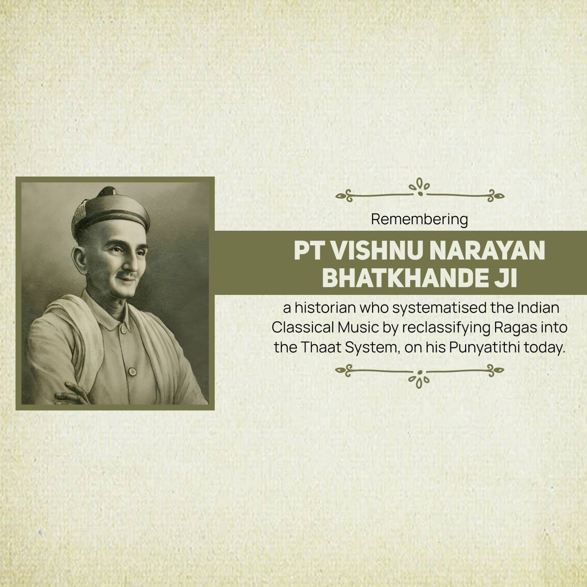 Vishnu Narayan Bhatkhande Punyatithi