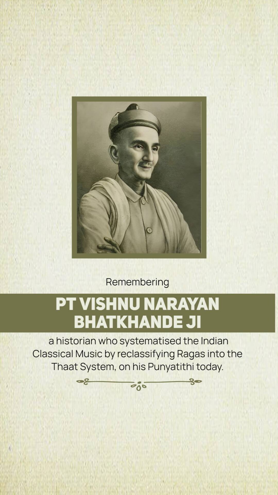 Vishnu Narayan Bhatkhande Punyatithi
