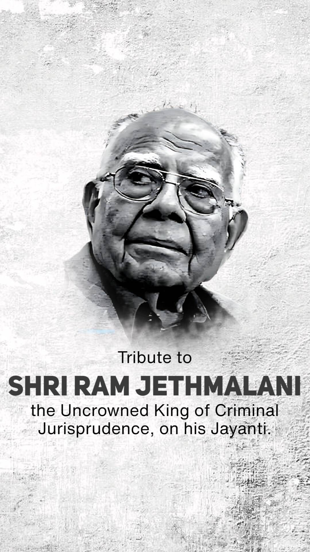 Ram Jethmalani Jayanti