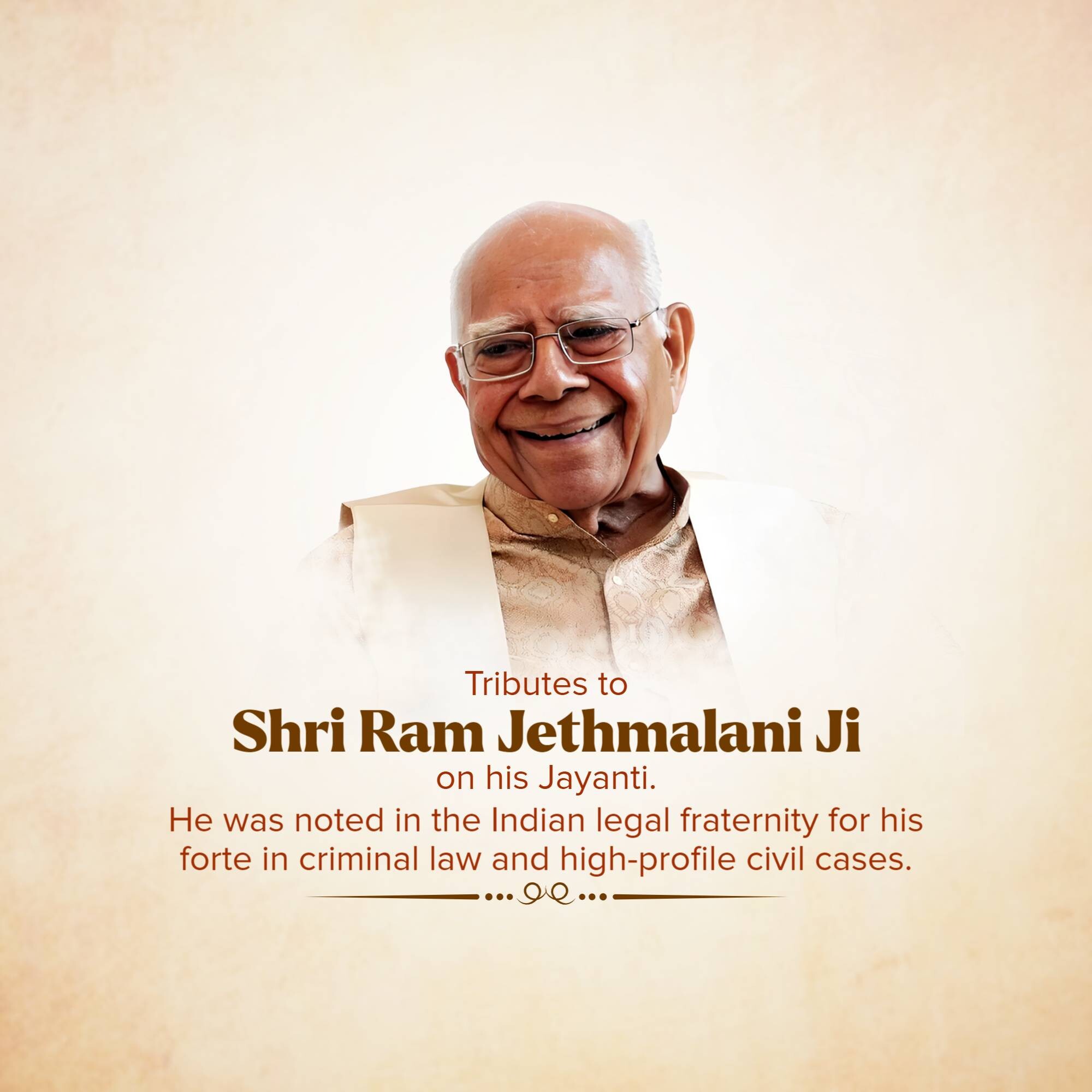 Ram Jethmalani Jayanti
