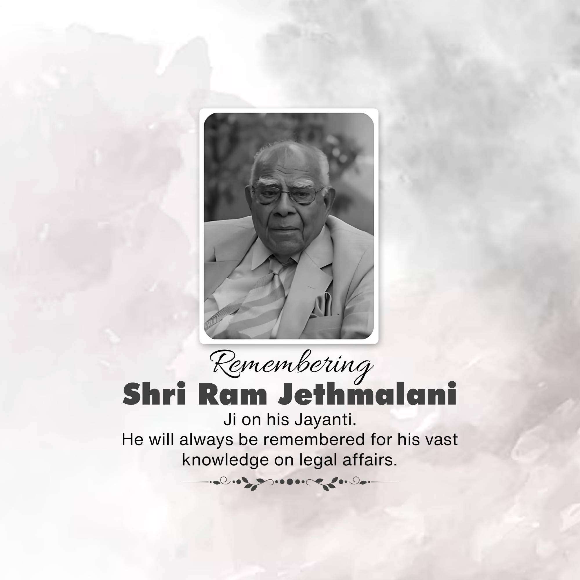 Ram Jethmalani Jayanti