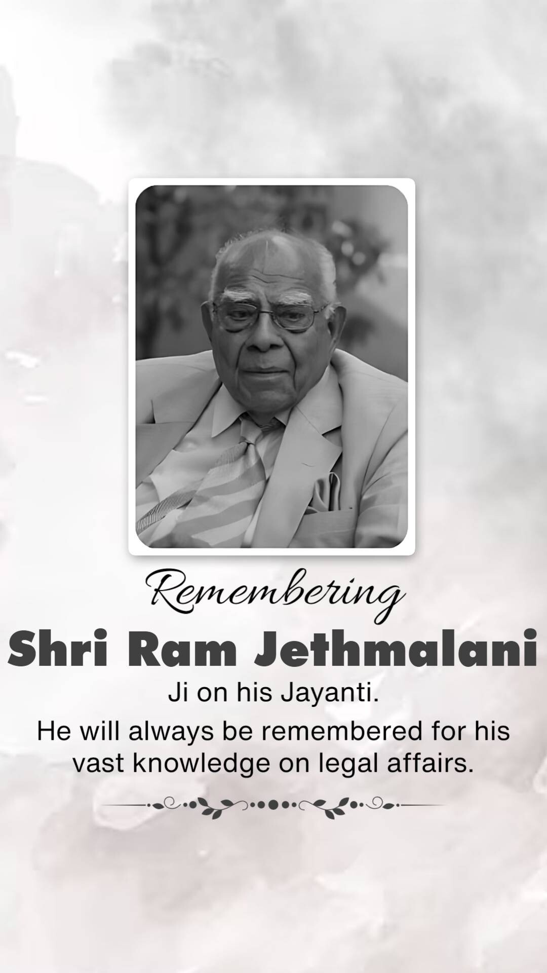 Ram Jethmalani Jayanti