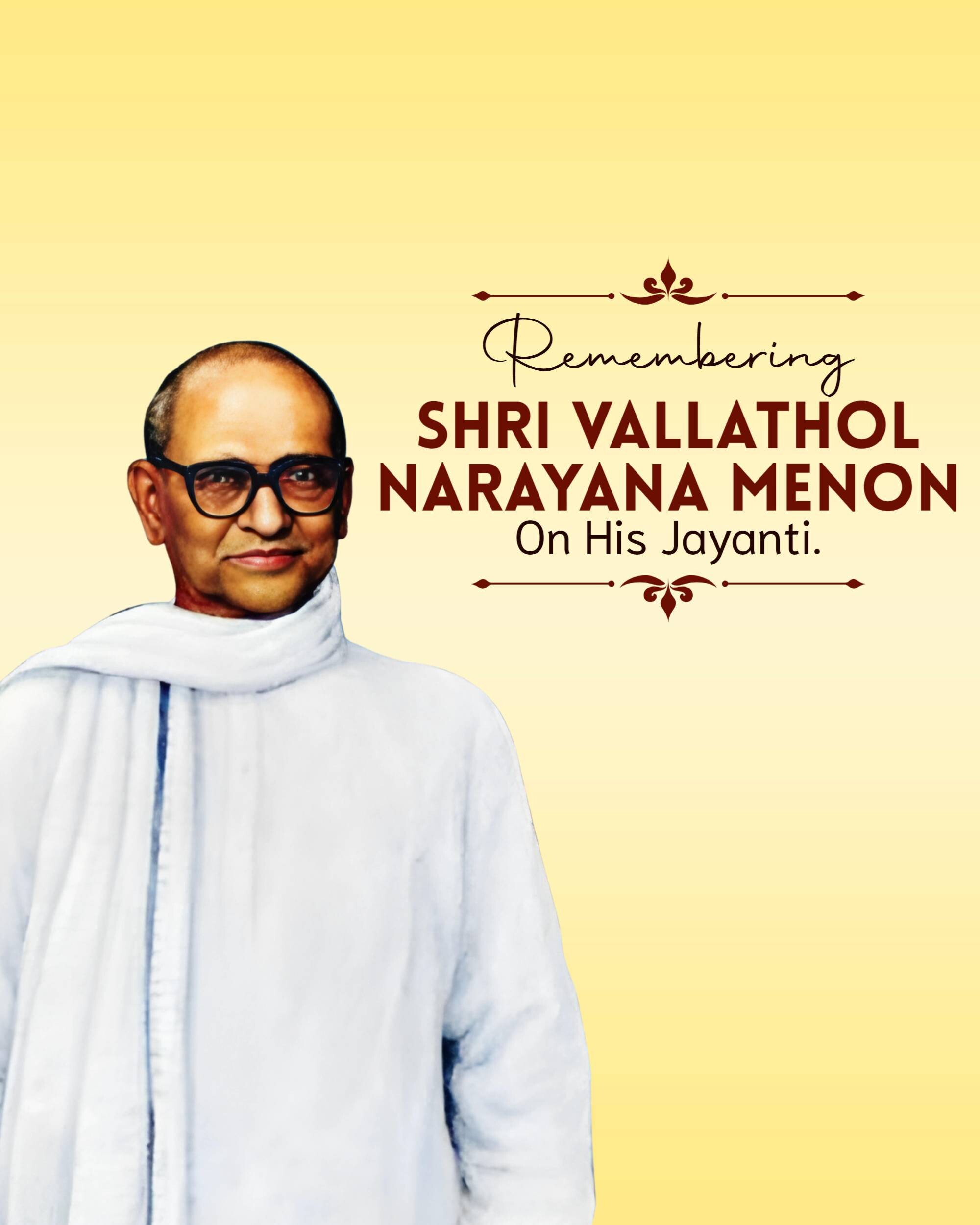 Vallathol Narayana Menon Jayanti