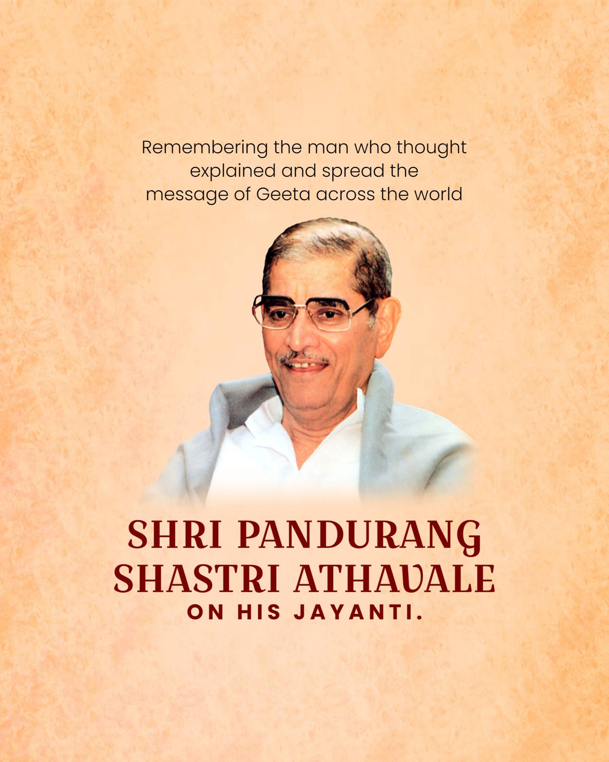 Pandurang Shastri Athavale Jayanti