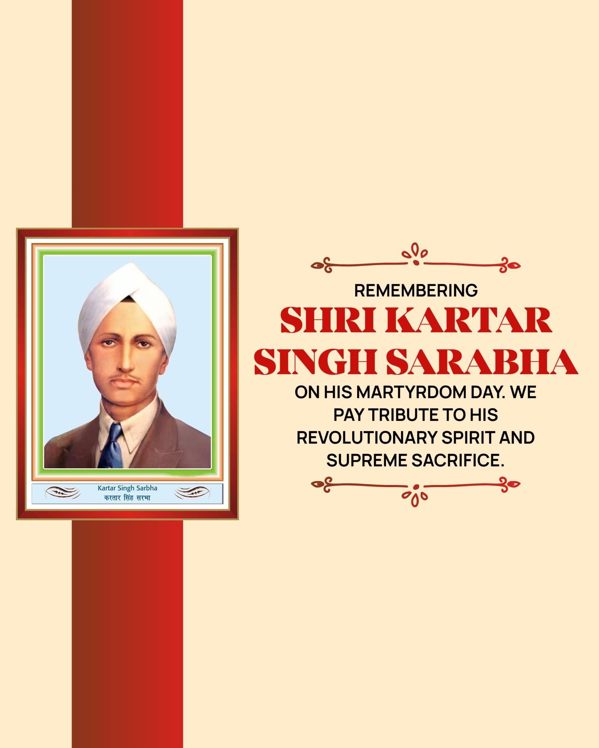 Kartar Singh Sarabha  Martyrdom Day