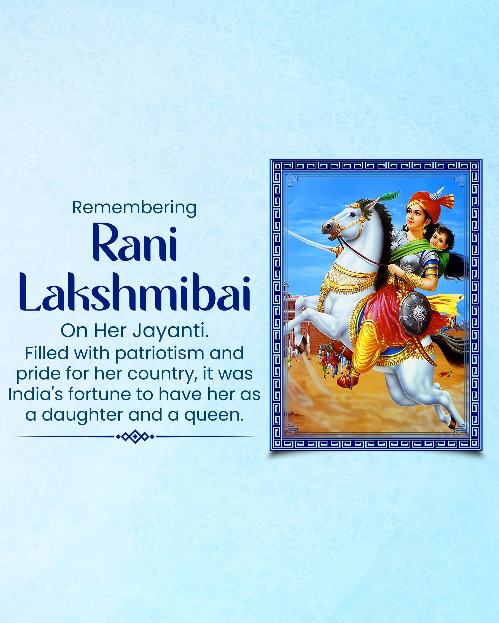 Rani of Jhansi Janm Jayanti