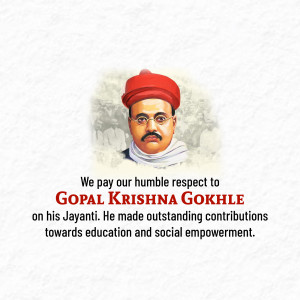 Gopal Krishna Gokhale Jayanti
