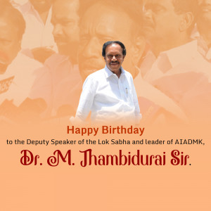 M. Thambi Durai Birthday