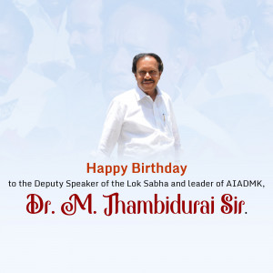 M. Thambi Durai Birthday