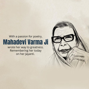 Mahadevi Verma Jayanti