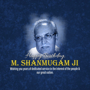 M. Shanmugam Birthday