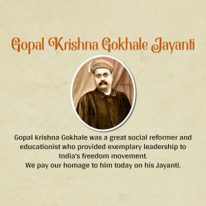 Gopal Krishna Gokhale Jayanti