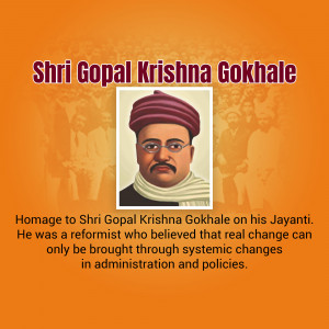 Gopal Krishna Gokhale Jayanti