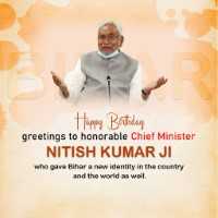 Nitish Kumar Happy Birthday