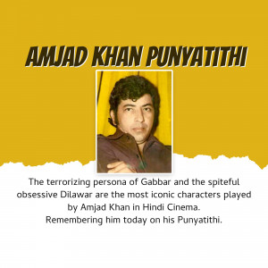 Amjad Khan Punyatithi