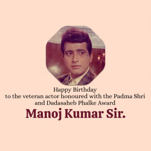 Manoj Kumar Birthday