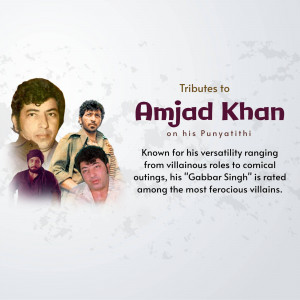 Amjad Khan Punyatithi