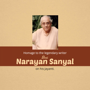 Narayan Sanyal Jayanti