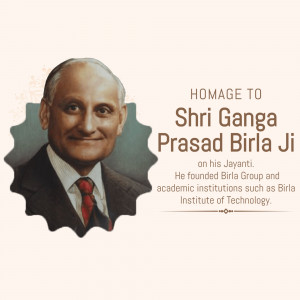 Ganga Prasad Birla Ji Jayanti