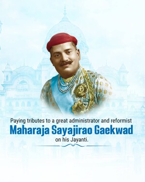 Sayajirao Gaekwad Jayanti