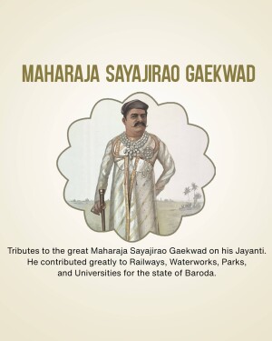 Sayajirao Gaekwad Jayanti